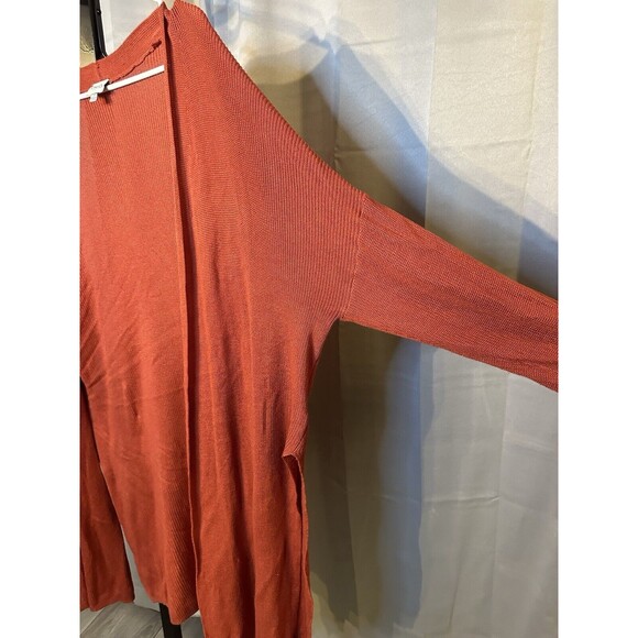 Cozy Co Solid Print Open Cardigan Sweater Women's Plus Sized 1x Fall Chic‎ - Picture 3 of 3